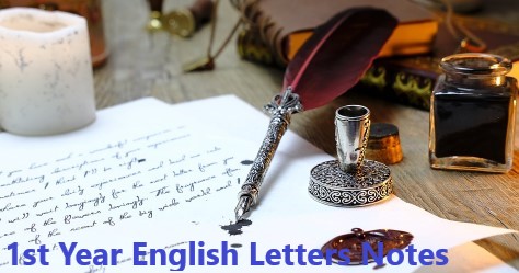 Important 1st year English letters notes - easy, top-scoring.