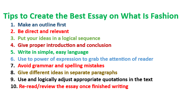 Easy tips to create a perfect What Is Fashion essay.